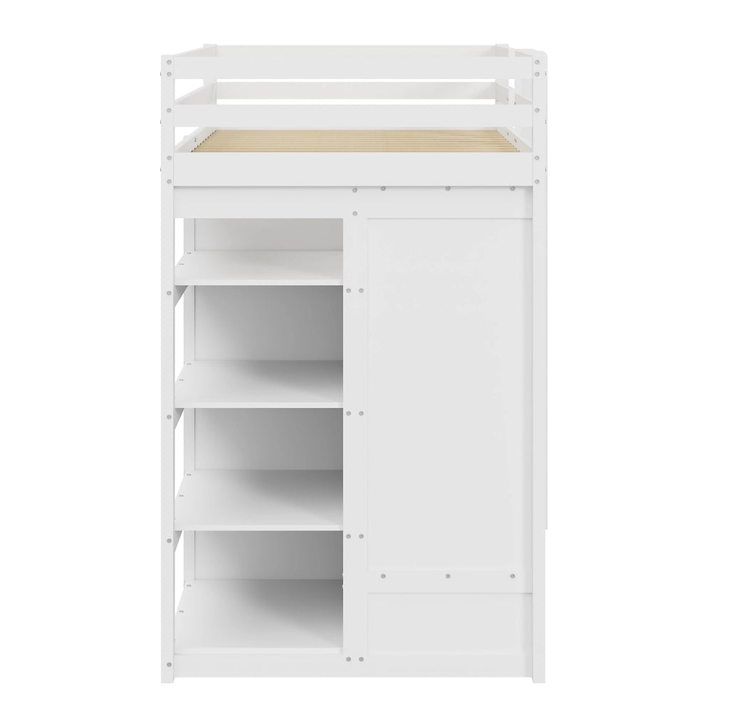 Letto a castello multifunzione in legno 90x200 cm con letto estraibile e armadio