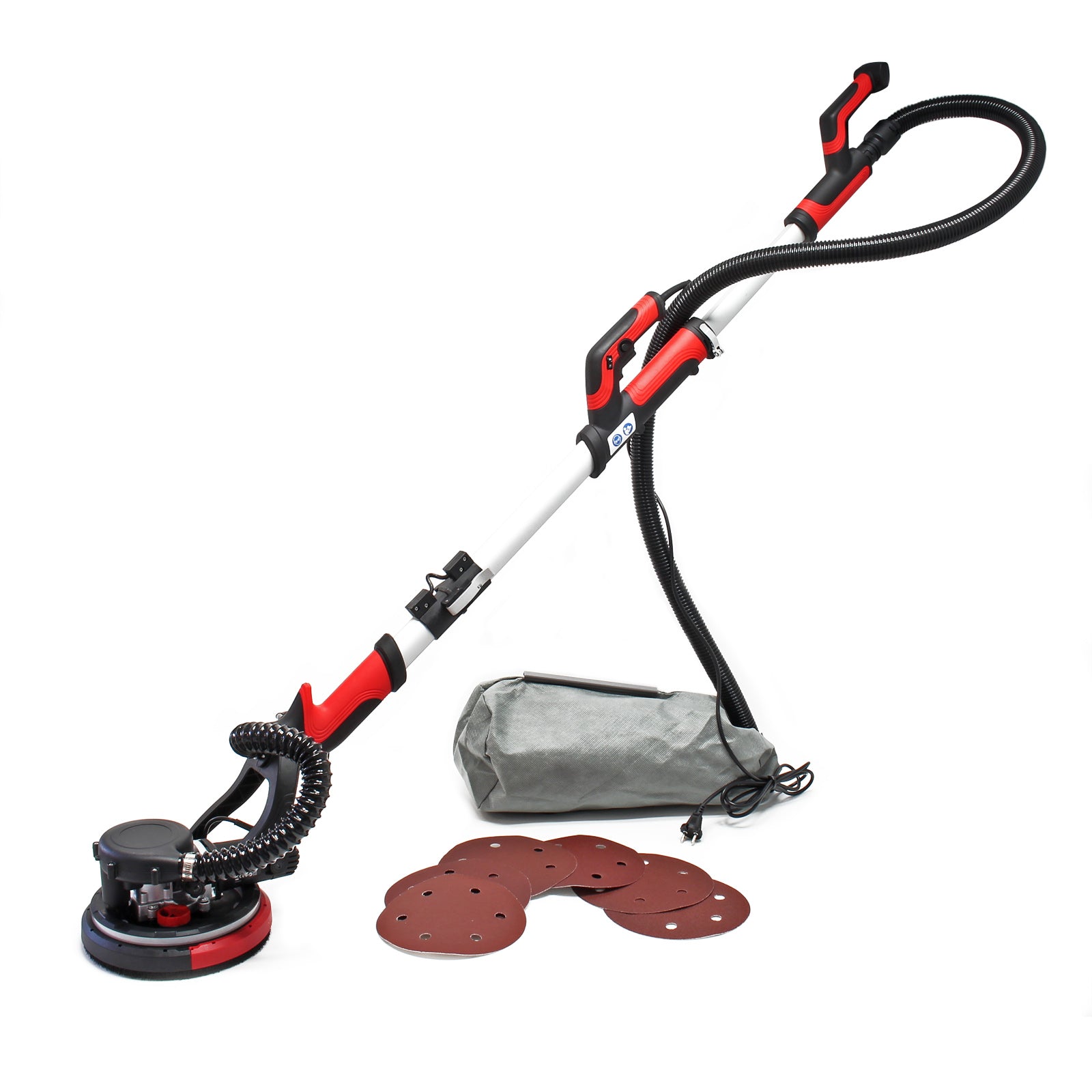 Levigatrice professionale a collo lungo 750W Con disco da Ø 225mm e asta telescopica 6 grane diverse