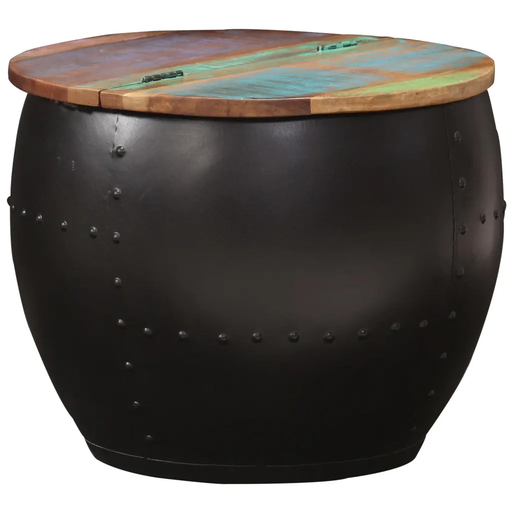 Tavolino da Salotto 53x43 cm in Legno Massello di Recupero 287483