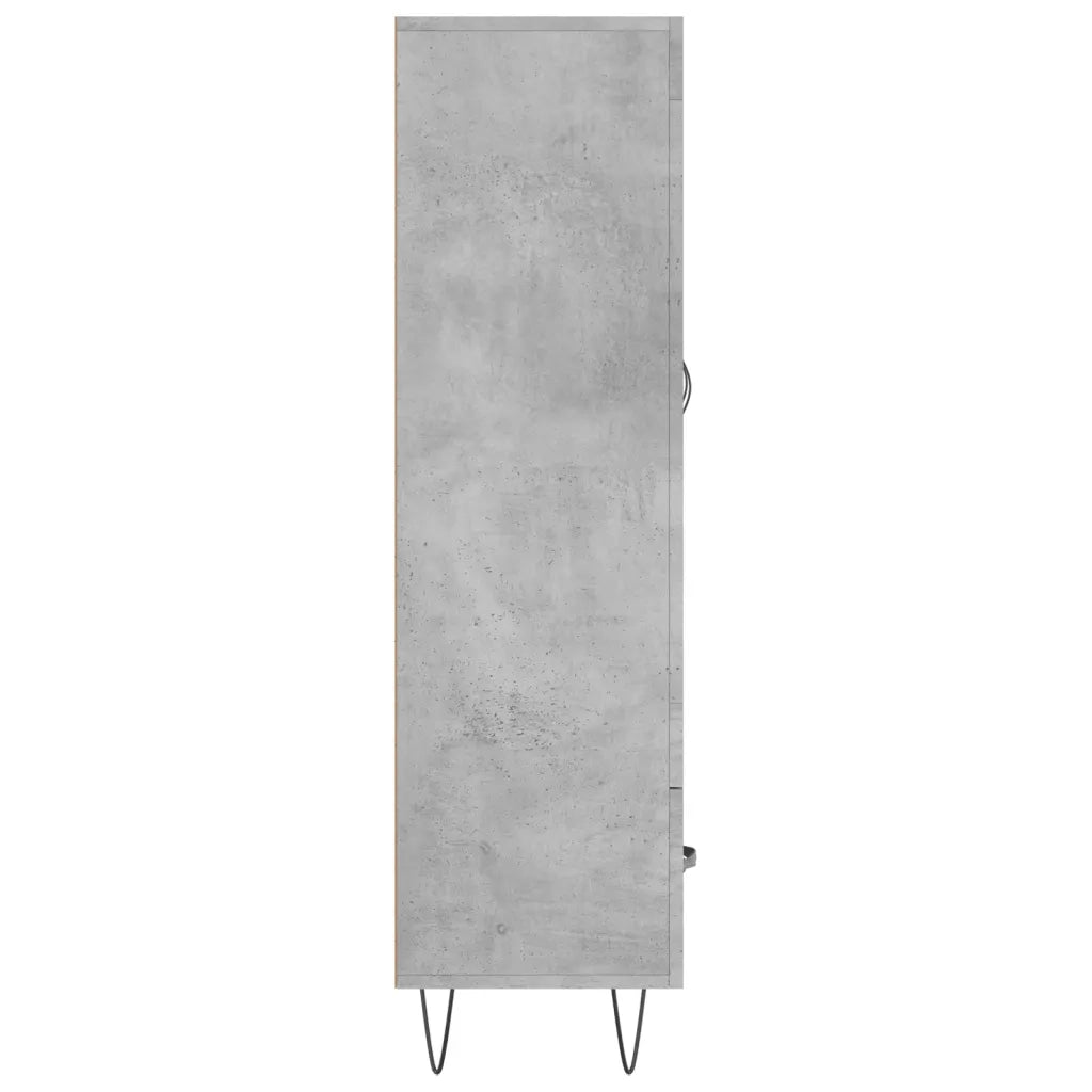 Credenza-Buffet-Armadio da cucina Grigio Cemento 69,5x31x115 cm in Legno Multistrato 657661