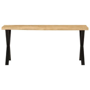 Panca con Bordi Vivi 105 cm in Legno Massello di Mango 372759