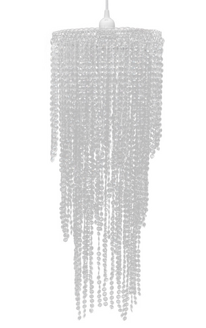 Lampadario a sospensione a soffitto moderno cristallo 70 cm bianco 2402013