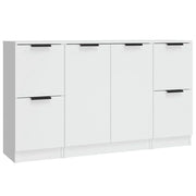 Buffet credenza cassettiera armadio mobile contenitore organizer per cucina soggiorno salotti 3 pezzi legno ingegnerizzato bianco 02_0037019