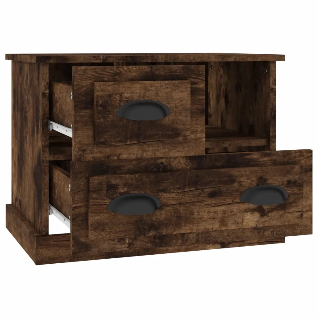 Comodino-Tavolino da notte Rovere Fumo 60x39x45 cm
