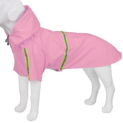 Poncho per cani in stile cappuccio con riflessi - colore rosa