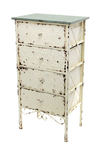 Mobile in Metallo con 4 Cassetti H 92 cm