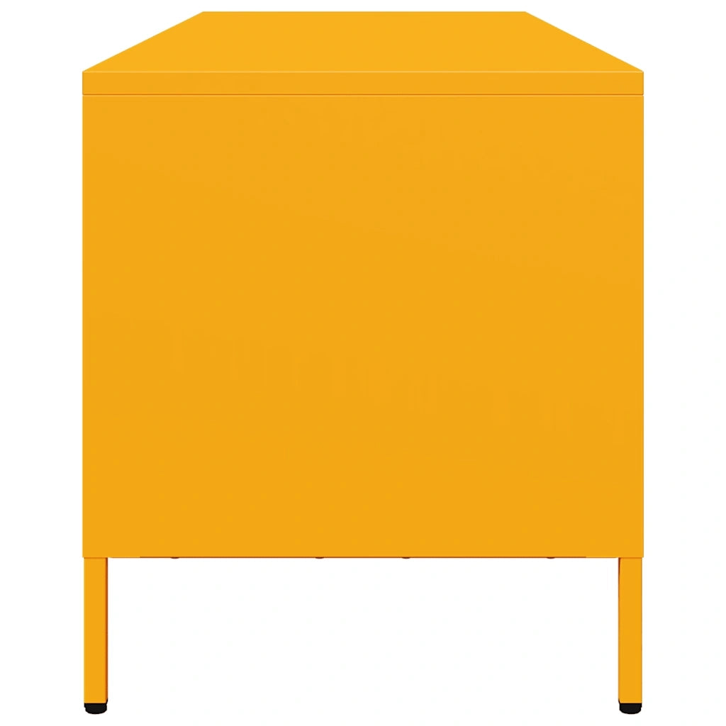 vidaXL Mobile TV Giallo Senape 135x39x43,5 cm in Acciaio