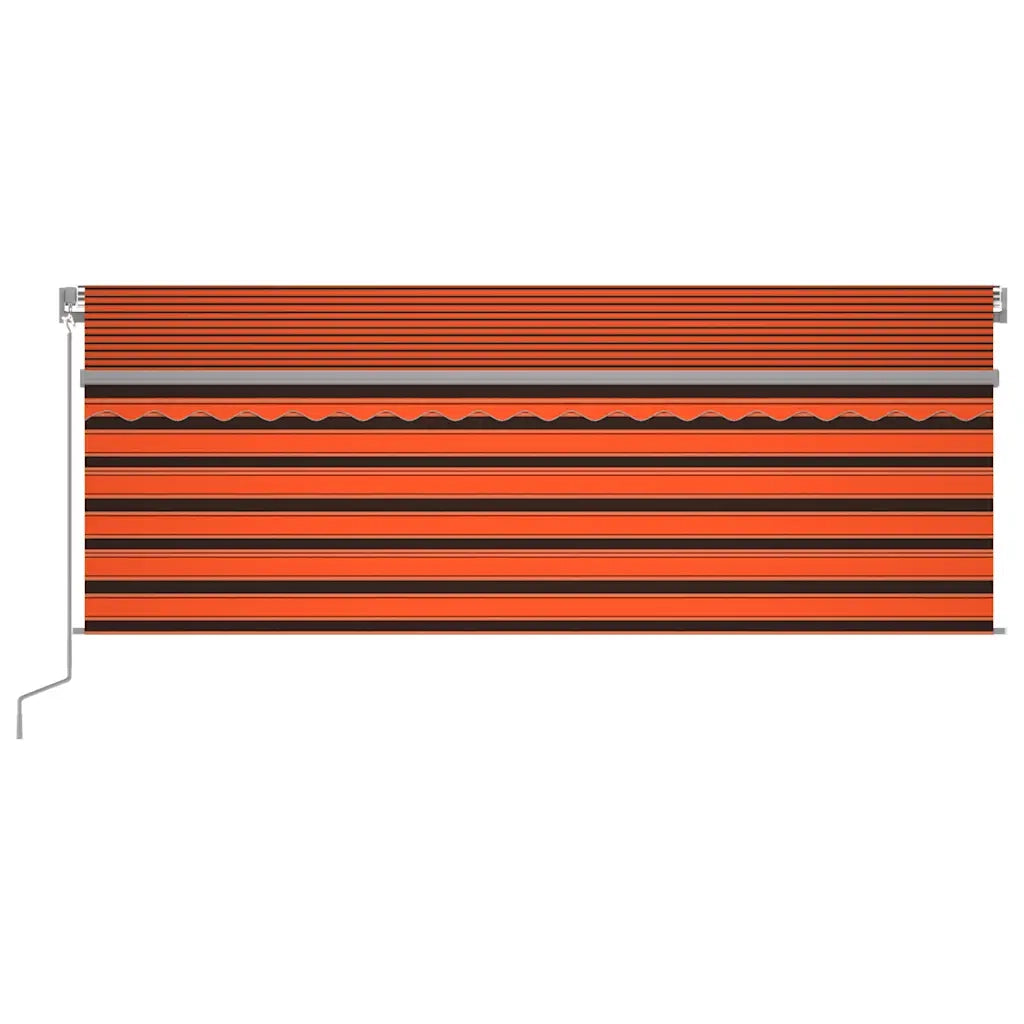 Tenda da Sole Retrattile Automatica 4,5x3m Arancione e Marrone