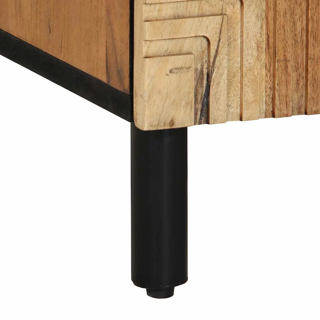 Credenza Naturale 90 x 33,5 x 75 cm Legno di Acacia Massello 4017784