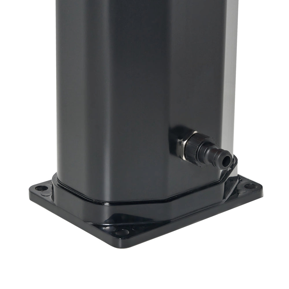 Set doccia miscelatore da esterno in PVC nero e argento con funzione pioggia alimentato ad energia solare Giardino moderno