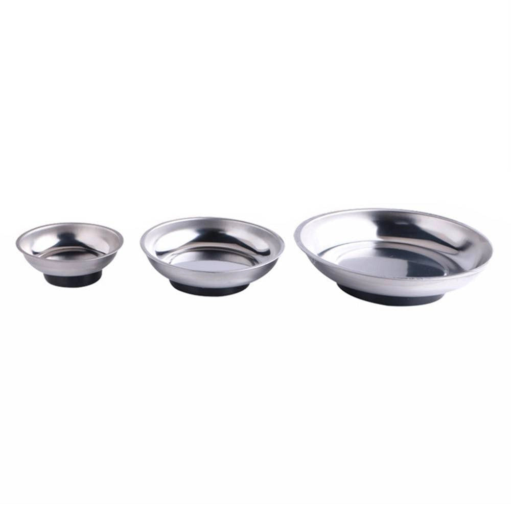 Trade Shop - Set 3pz Vassoio Vaschetta Piatto Magnetico Porta Minuteria Viti Bulloni 7/11/15 -