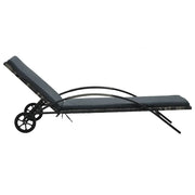 Lettini Prendisole con Tavolo in Polyrattan Antracite 47750