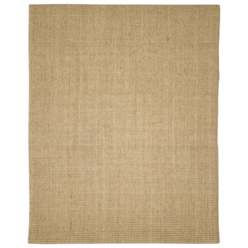 Tappetino tiragraffi in sisal per gatti 80 x 100 cm marrone chiaro 02_0045552