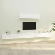 Set di Mobili Porta TV 6 pz-Set di 6 Credenza per TV Bianco in Legno Multistrato 481600