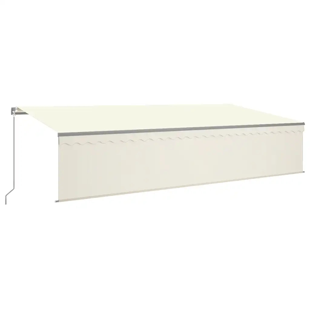 Tenda da Sole Retrattile Manuale con Parasole e LED 6x3 m Crema cod mxl 43796