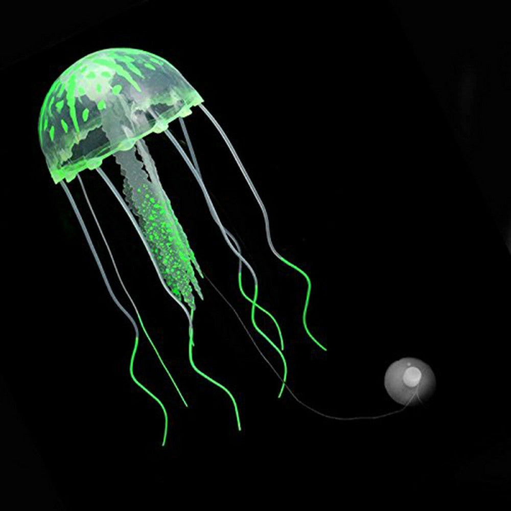 Trade Shop - Decorazione Medusa In Silicone Per Acquario Dolce E Marino Fluorescente Pesci -