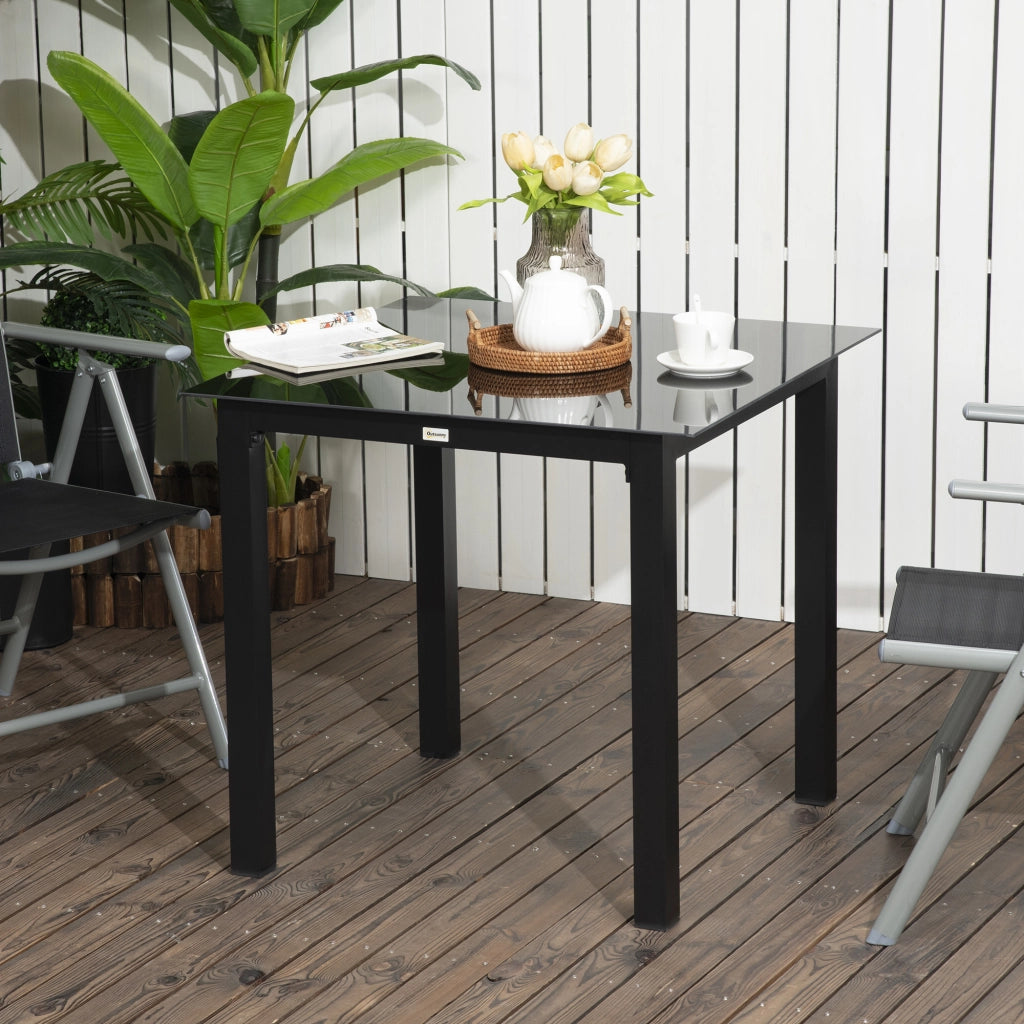 Tavolo da giardino esterno ¨C Xylo ¨C nero, 80x80x74 cm