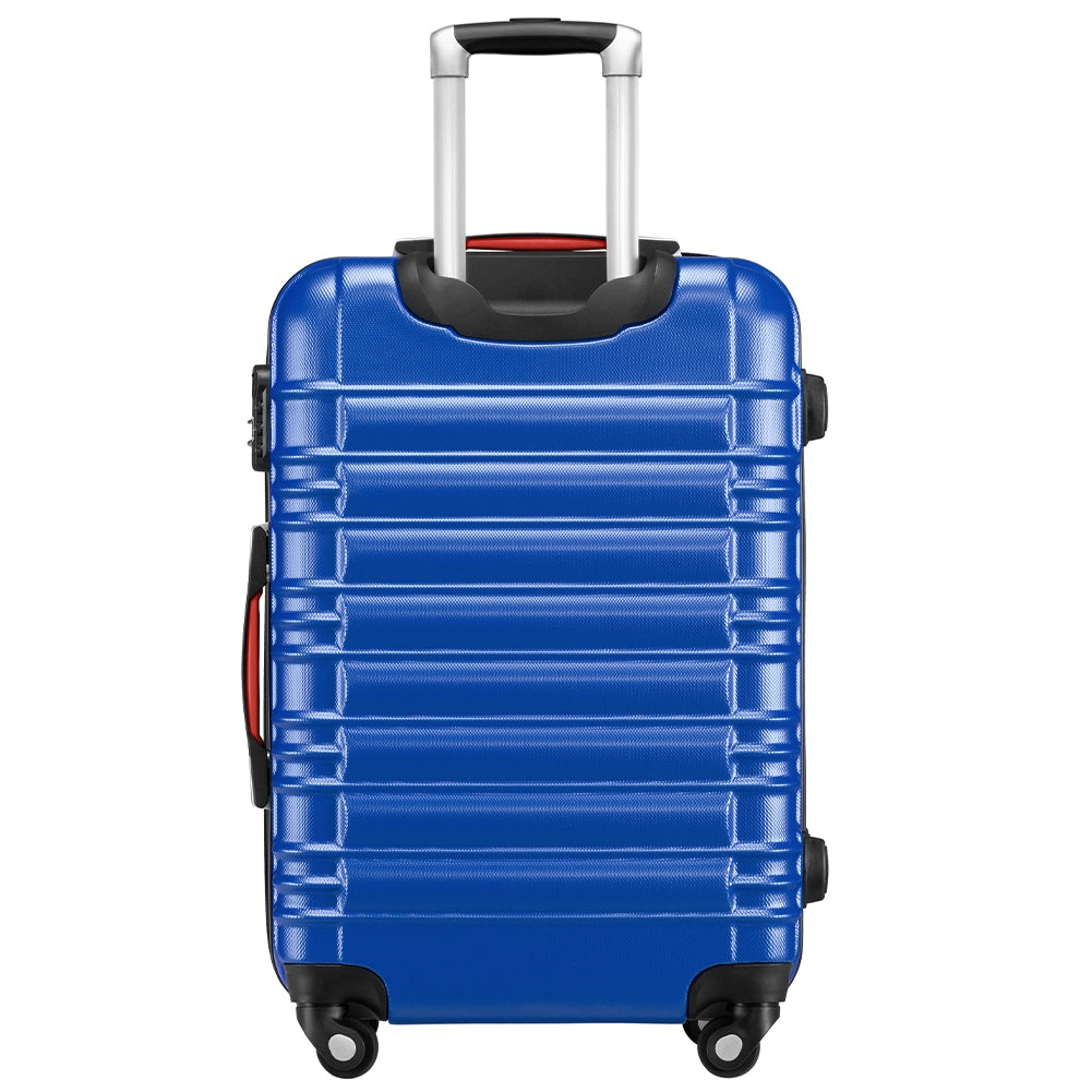 Set 4 Valigie Rigide Trolley Easy Roll Bagaglio a Mano e Stiva da Viaggio in ABS Blu
