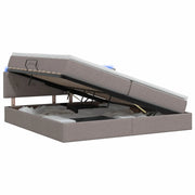 Letto con contenitore LED e materasso Tortora 200 x 200 cm 3459087