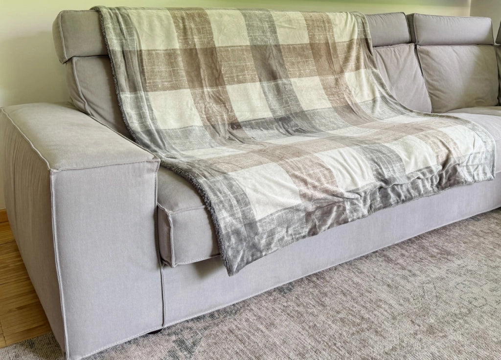 Plaid Morbido Stampato Coperta Calda Inverno Divano Sherpa Disegno Square - Singolo - Square