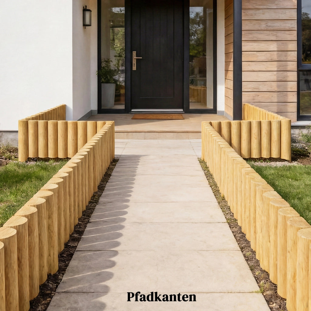 Recinzione da giardino in legno ¨C zephmum ¨C marrone 176x30 cm