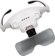 1x Zoom a 35x Montato a Testa Illuminato Visore di Amplificazione - 5 Lenti Removibili - Visore di Amplificazione a LED Senza Mani Illuminato a Testa Montata