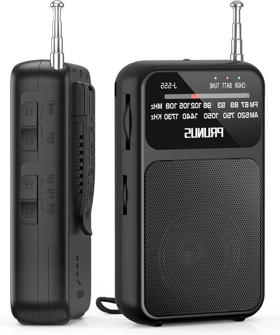 Radio Portatile J-555 Batteria Ricaricabile 800mAh - Radio Portatile Nero