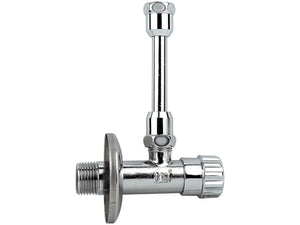 Rubinetto per cassetta cromato con tubetto e rosone