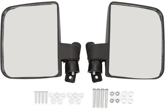 Specchi laterali per golf cart - 2 pezzi - Lenti a bolle - Campo di visuale ampio - Realizzati in plastica di alta qualità - Adatti per Club Car/EZGO - Specchi laterali