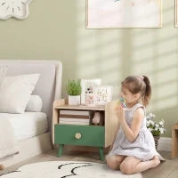 Comodino Per Bambini Tavolino Per Bambini Con Cassetto E Nicchia, Piccolo Tavolino In Legno Per Camera Dei Bambini