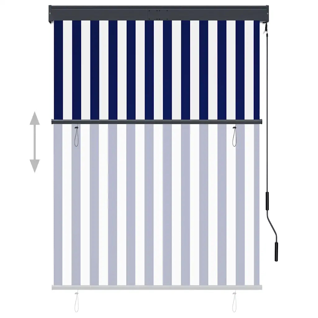 Tenda a rullo | Tenda avvolgibile per Esterni 120x250 cm Blu e Bianca
