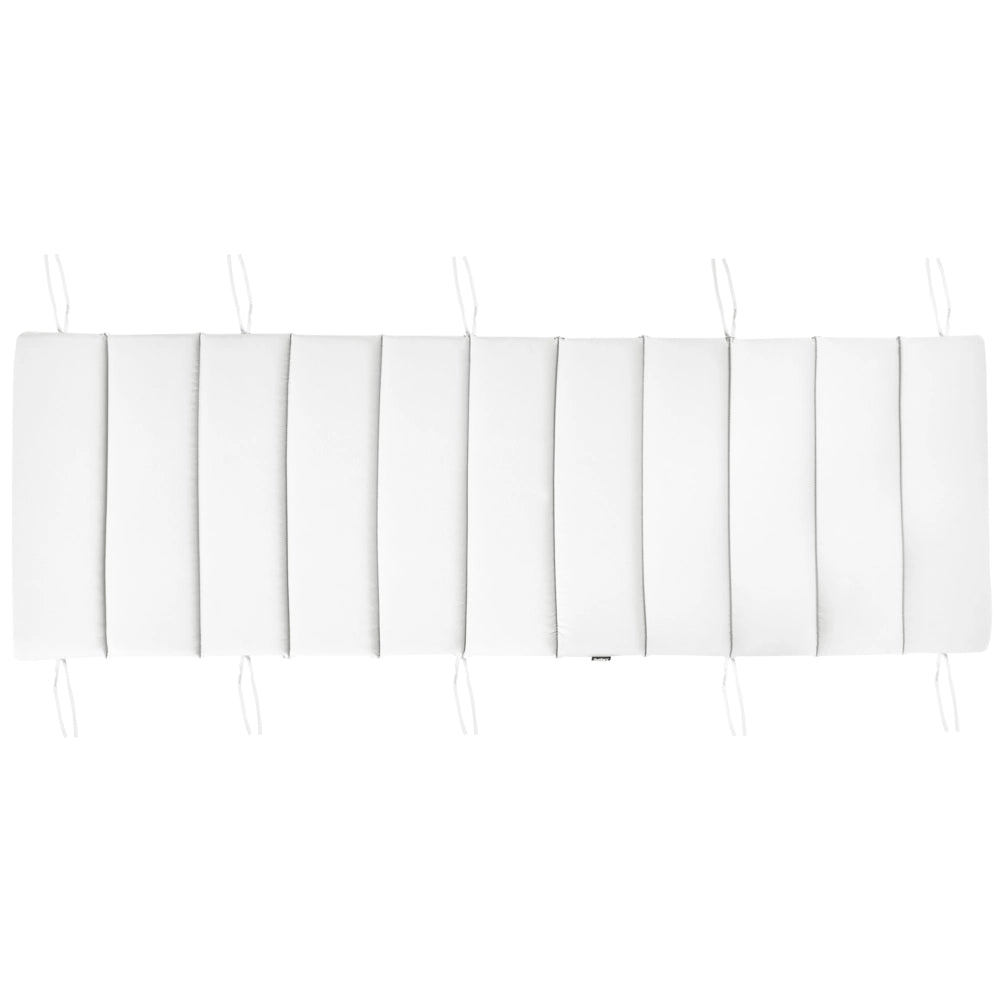 Cuscino per lettino prendisole con poggiatesta Resistente ai raggi UV bianco con lacci e cuscino poggiatesta spesso