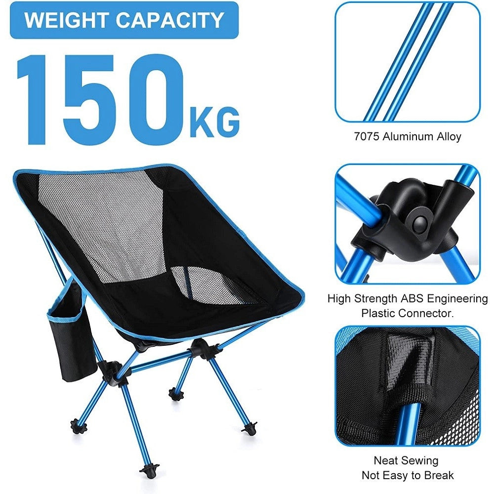 Trade Shop - Sedia Pieghevole Da Campeggio Con Borsa Portatile Spiaggia Pesca Picnic Giardino -