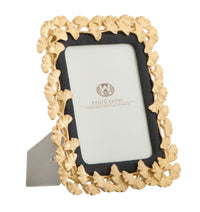 Cornice Glam Gink 24,5x2x29 cm in Poliresina e Vetro Oro e Nero