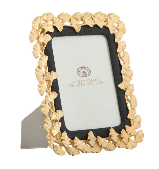 Cornice Glam Gink 24,5x2x29 cm in Poliresina e Vetro Oro e Nero