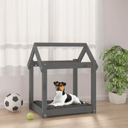 Cuccia per Cani Grigia 61x50x70  cm in Legno Massello di Pino 822199