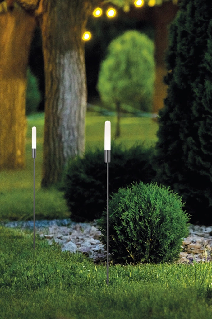 TORCH – Bollard LED da giardino in acciaio INOX AISI316 2,1W 48V 3000K 93° IP65 - Rossini Illuminazione