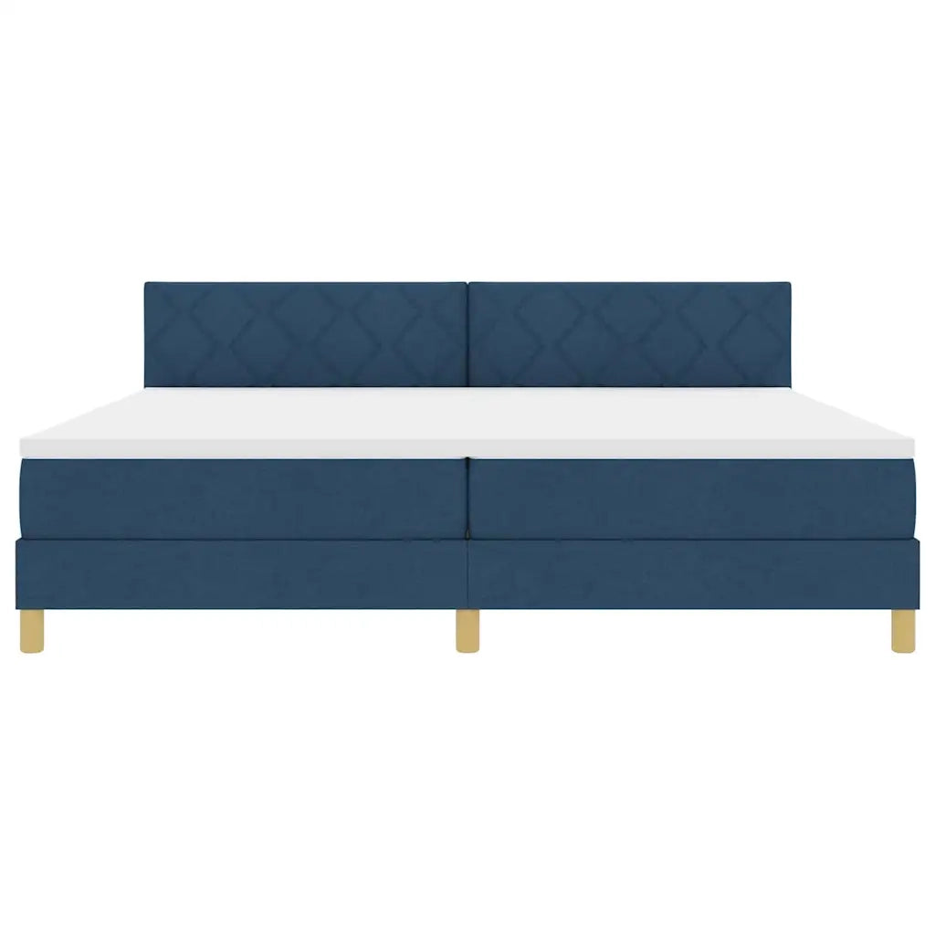 Letto a Sorgente LED con strisce LED Blu 200 x 200 cm Tessuto 3342547