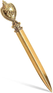 Apri Lettere a Mano - Opener per Lettere Vintage - Taglierino per Buste in Metallo Handicraft - Adatto per Aprire Lettere - Collezione (oro)