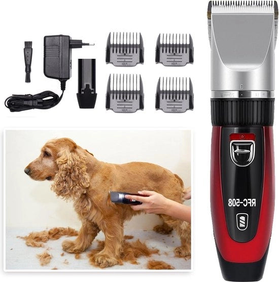 Tondeuse per cani di piccola, media e grande taglia - batteria - rosso