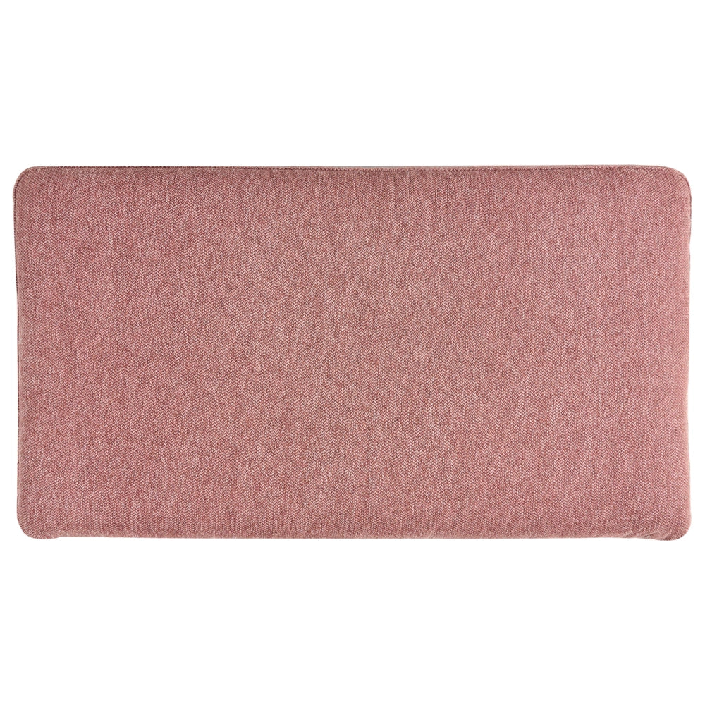 Poltrona moderna imbottita in tessuto rosa con gambe in metallo stile moderno e minimalista