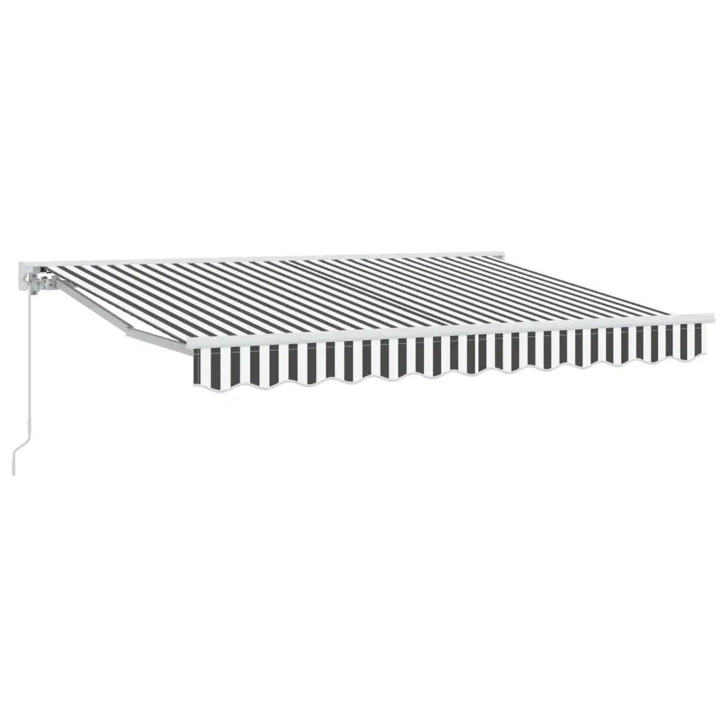 Tenda retrattile manuale Antracite e Bianco 3 x 2,5 m 3420218