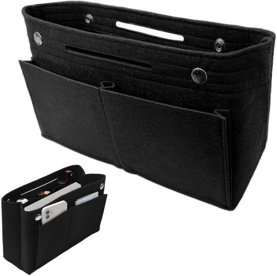 Organizzatore per Borsa 23x9,5x15 cm - 9 Compartimenti - Pelle di Velluto - Duraturo e Sicuro - Borsa
