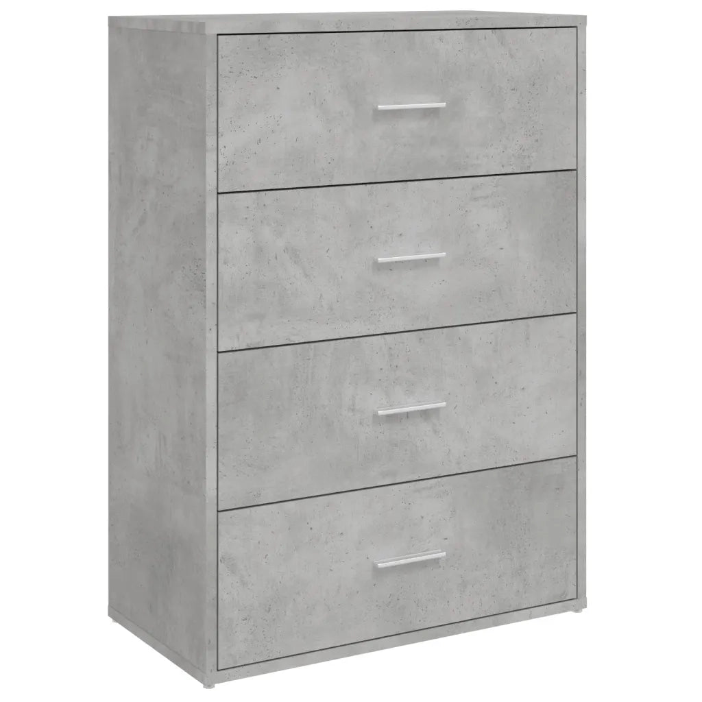 Credenze 2 pz Grigio Cemento 60x31x84 cm in Legno Multistrato 3276584