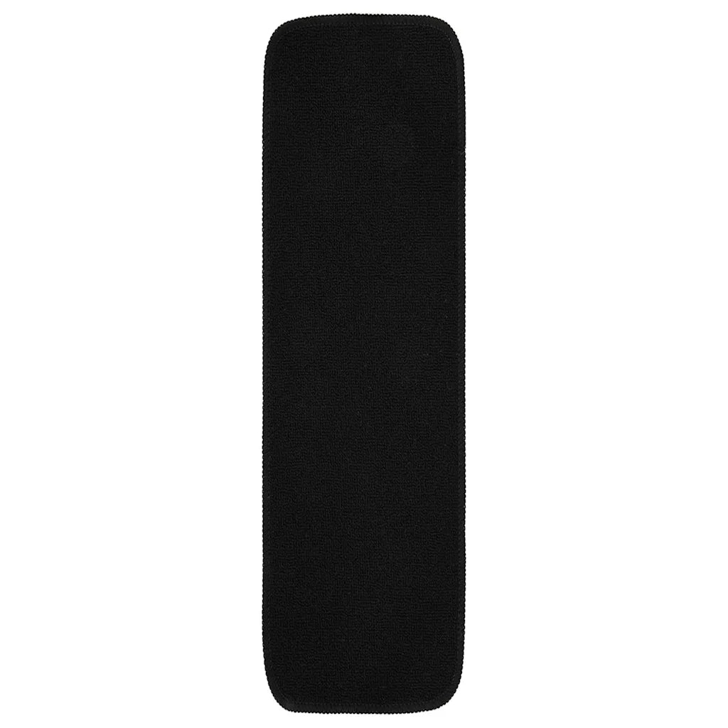 Tappetini per Scale Antiscivolo 15 pz | Gradini per Scale 75x20cm Neri Rettangolari