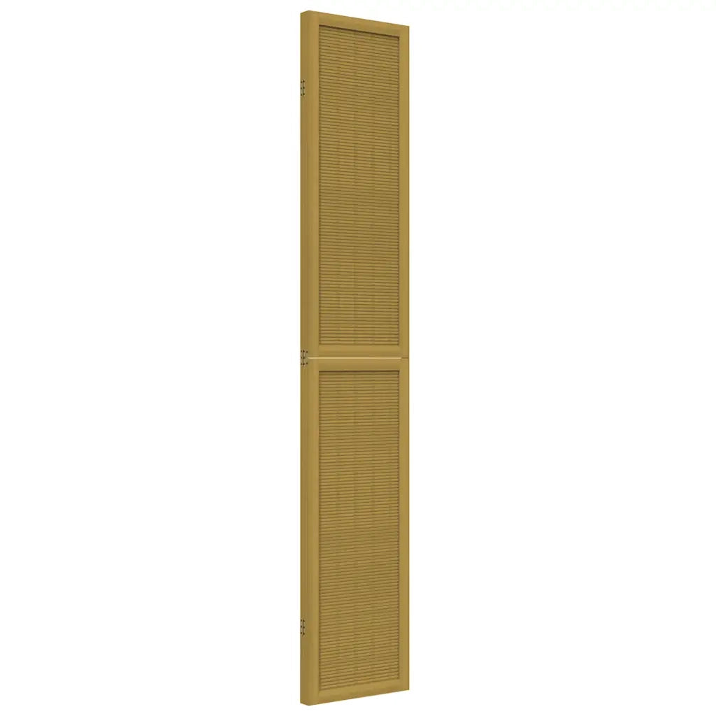 Divisorio Ambienti | Divider per stanze | Paravento 3 Pannelli Marrone Scuro Massello Paulownia