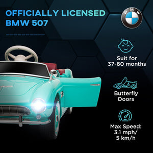 Macchina Elettrica per Bambini 12V con Licenza BMW 507 Verde