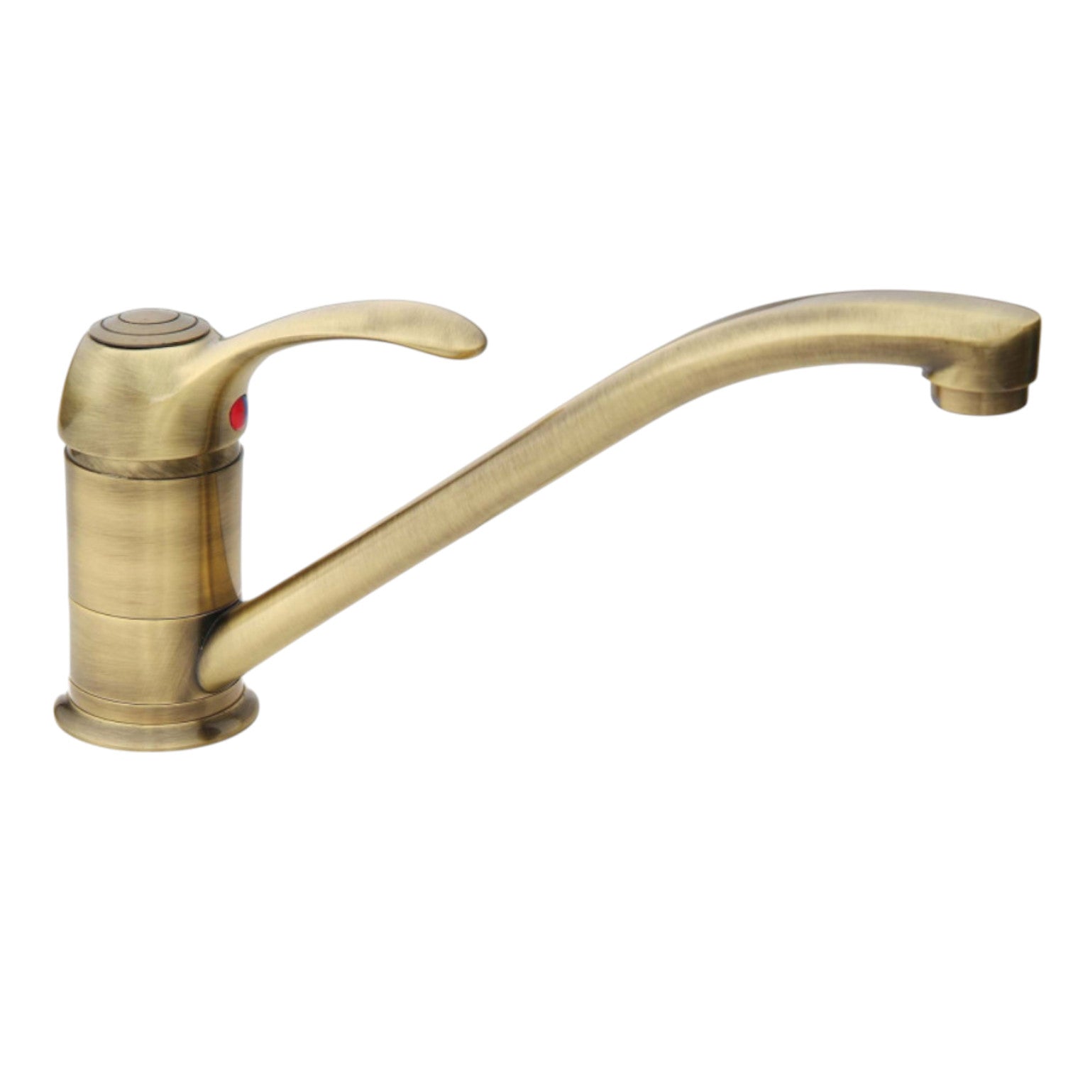 Miscelatore per bagno o cucina bronzato completo con canna bassa