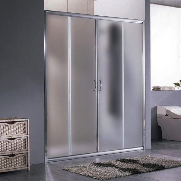 Porta Doccia Scorrevole Centrale Cristallo 6mm Opaco h190cm Melada Opaco 6mm,170 cm