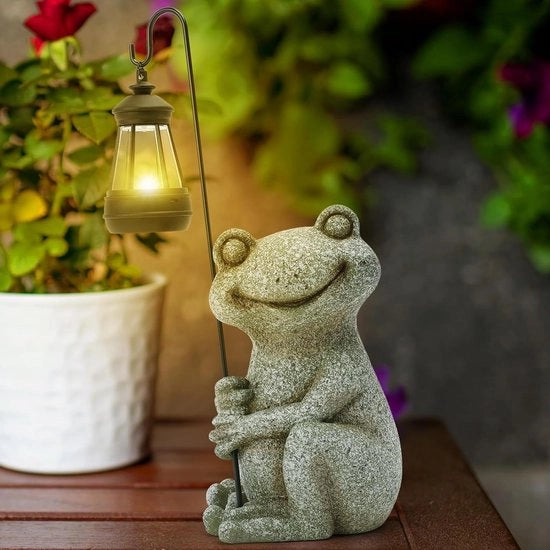 Decorazione per giardino alimentata da energia solare: Anatra con materiali resistenti alla luce solare e sostenibili - Decorazione per giardino, prato, regalo di benvenuto per donne